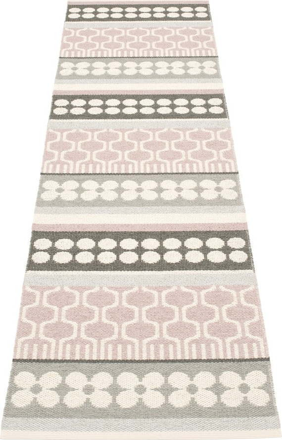 Světle růžovo-šedý vnitřní a venkovní běhoun 70x270 cm Asta Pale Rose – Pappelina
