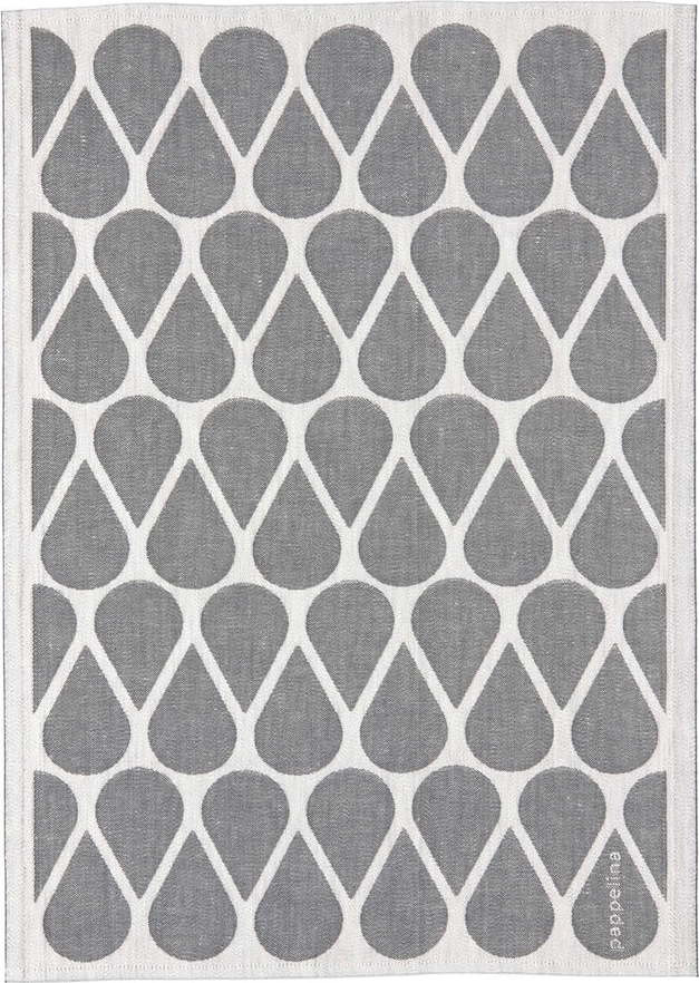 Utěrka s příměsí lnu 46x66 cm Otis Charcoal – Pappelina