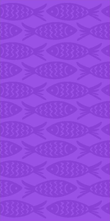 Fialová bavlněná plážová osuška 70x140 cm Fishes – B.E.S.