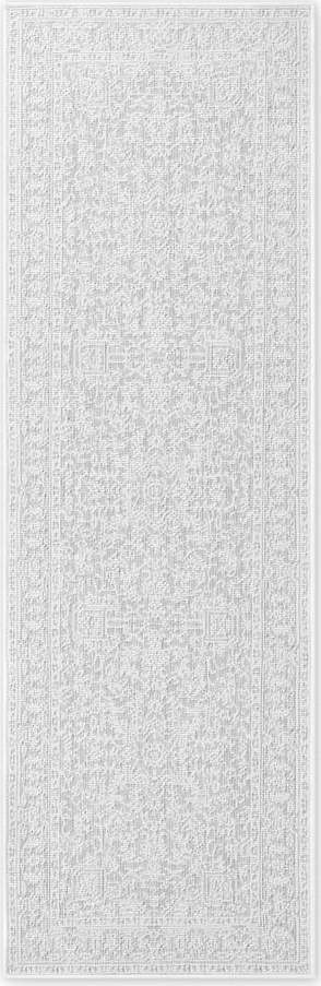 Vnitřní a venkovní běhoun v šedé a slonovinové barvě 80x250 cm Duet Kona – NORTHRUGS