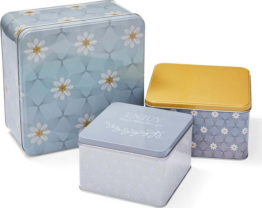 Ocelové dózy na cukroví v sadě 3 ks Purity – Cooksmart ®