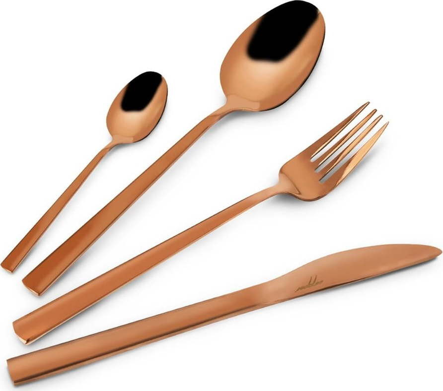 Nerezový příbor v měděné barvě 24 ks Copper – Orion