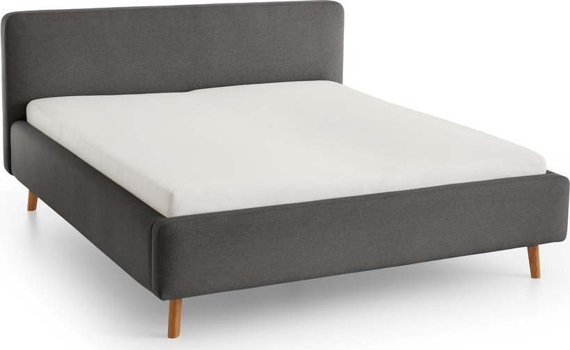 Antracitová čalouněná jednolůžková postel bez roštu 120x200 cm Mattis – Meise Möbel