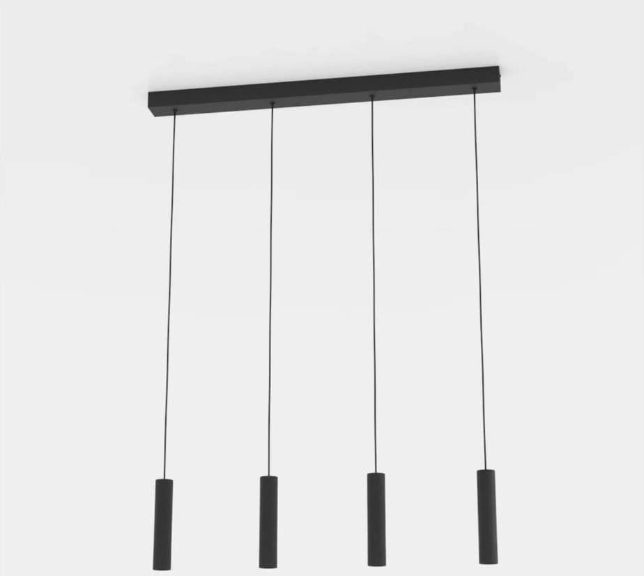 Černé LED závěsné svítidlo s kovovým stínidlem ALMUDAINA – EGLO