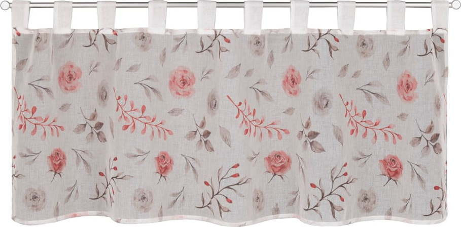Bílo-růžová záclona 135x45 cm Rose – Sehlbach