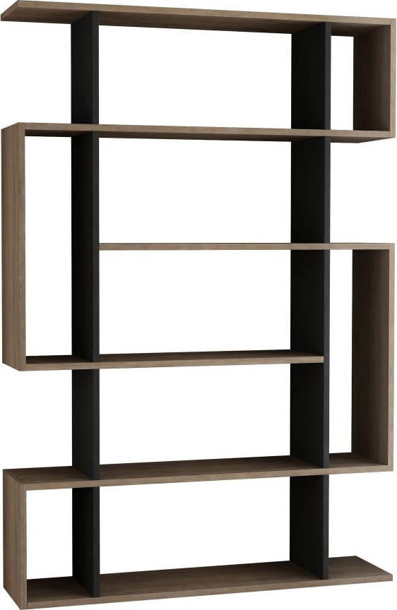 Antracitová/přírodní knihovna v dekoru dubu 108,5x161 cm Mito – Homitis