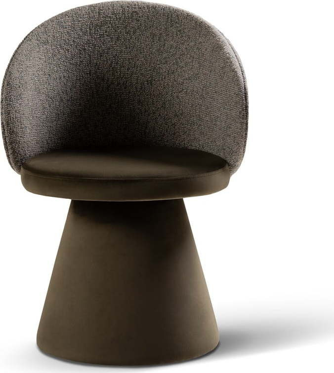 Tmavě zelené křeslo z textilie bouclé Inez – Micadoni Home