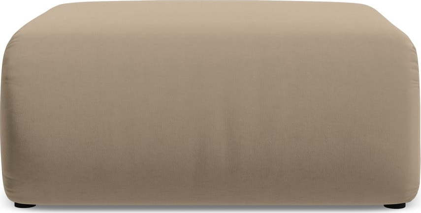 Béžová sametová podnožka Ekahi – Makamii