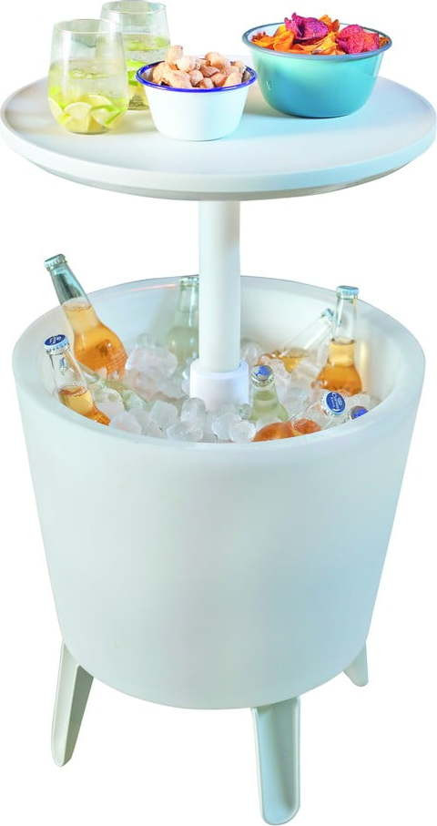 Kulatý zahradní stolek se zásobníkem na led 49.5x49.5 cm Illuminated cool – Keter