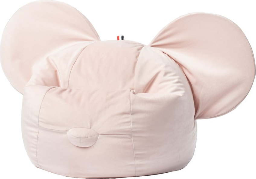 Světle růžový dětský sedací vak Ears – The Brooklyn Kids