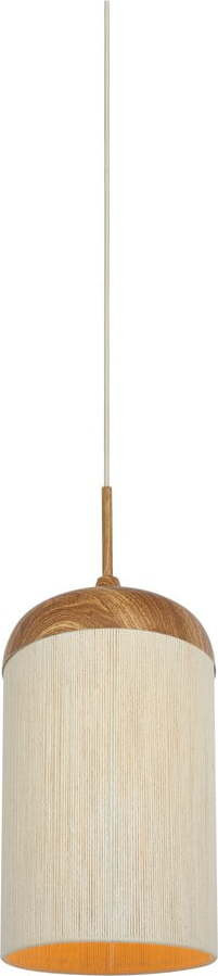 Závěsné svítidlo v přírodní barvě s textilním stínidlem ø 27,5 cm Dania – Light & Living