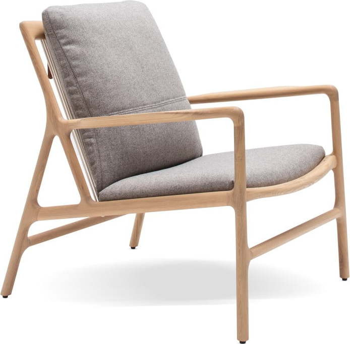 Křeslo v šedo-přírodní barvě Dedo – Gazzda