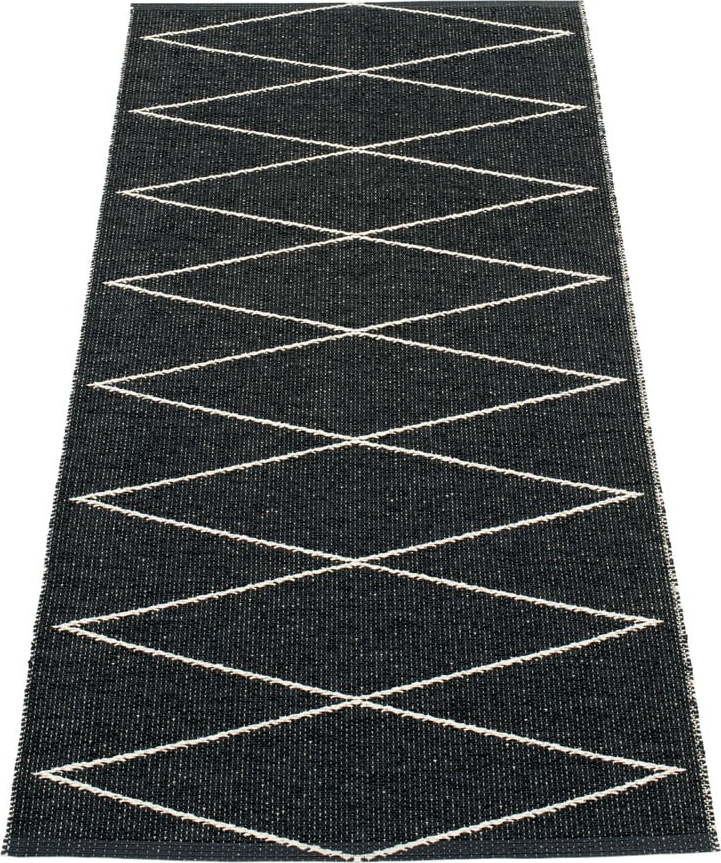 Černý vnitřní a venkovní běhoun 70x160 cm Max Black – Pappelina