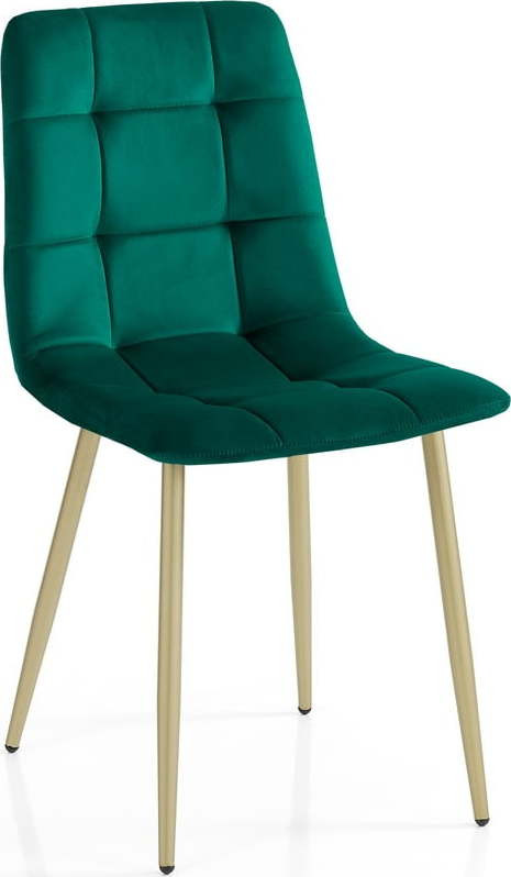 Zelené sametové jídelní židle v sadě 2 ks Faffy – Tomasucci