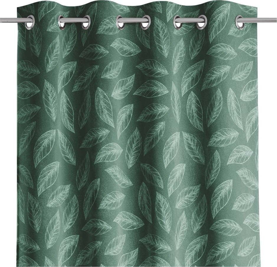 Zelený sametový závěs 140x250 cm Calm – Restilo