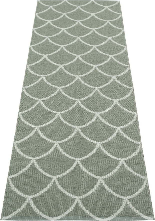 Zelený vnitřní a venkovní běhoun 70x225 cm Kotte Army Sage – Pappelina