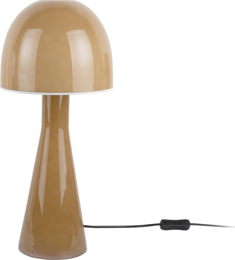 Okrově žlutá stolní lampa se skleněným stínidlem (výška 45 cm) Bombin – Leitmotiv