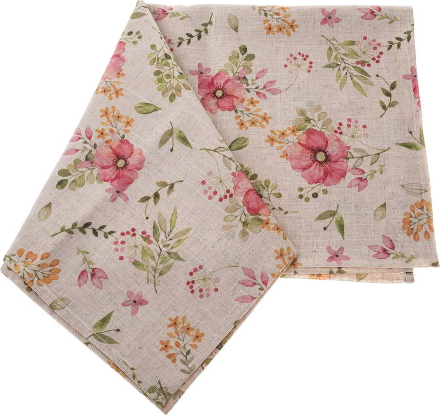 Omyvatelný ubrus s příměsí lnu 140x140 cm – Dakls