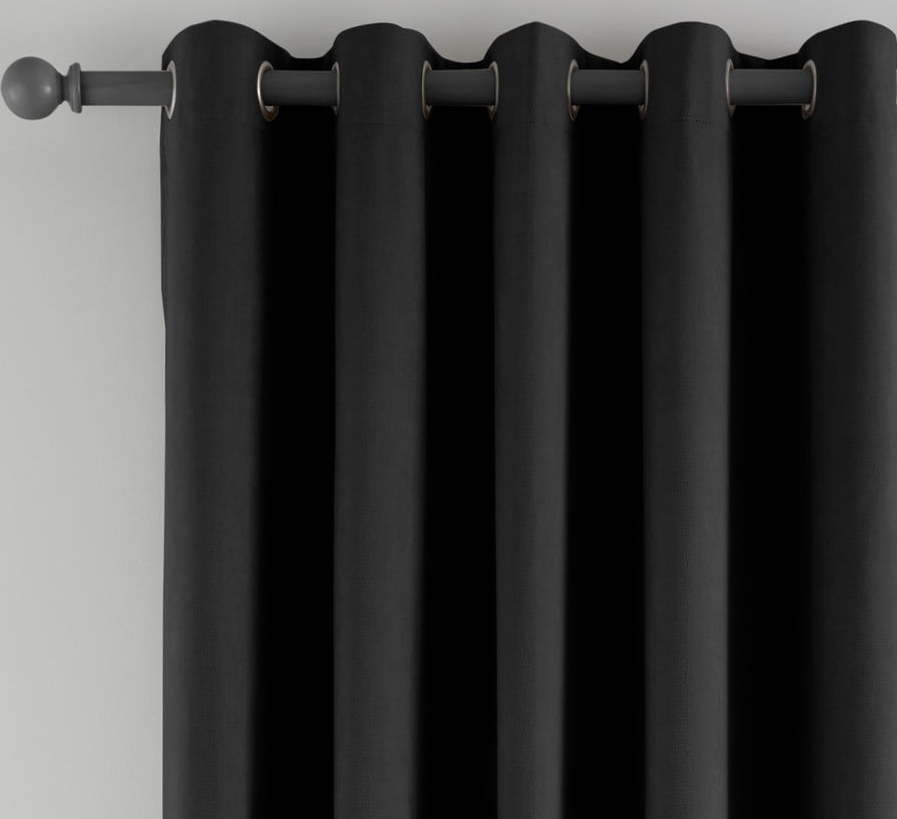 Černý zatemňovací/termo závěs do dveří 117x213 cm Wilson – Catherine Lansfield