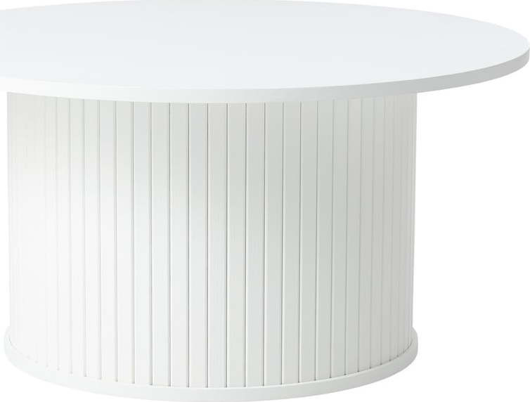 Bílý kulatý konferenční stolek Nola – Unique Furniture