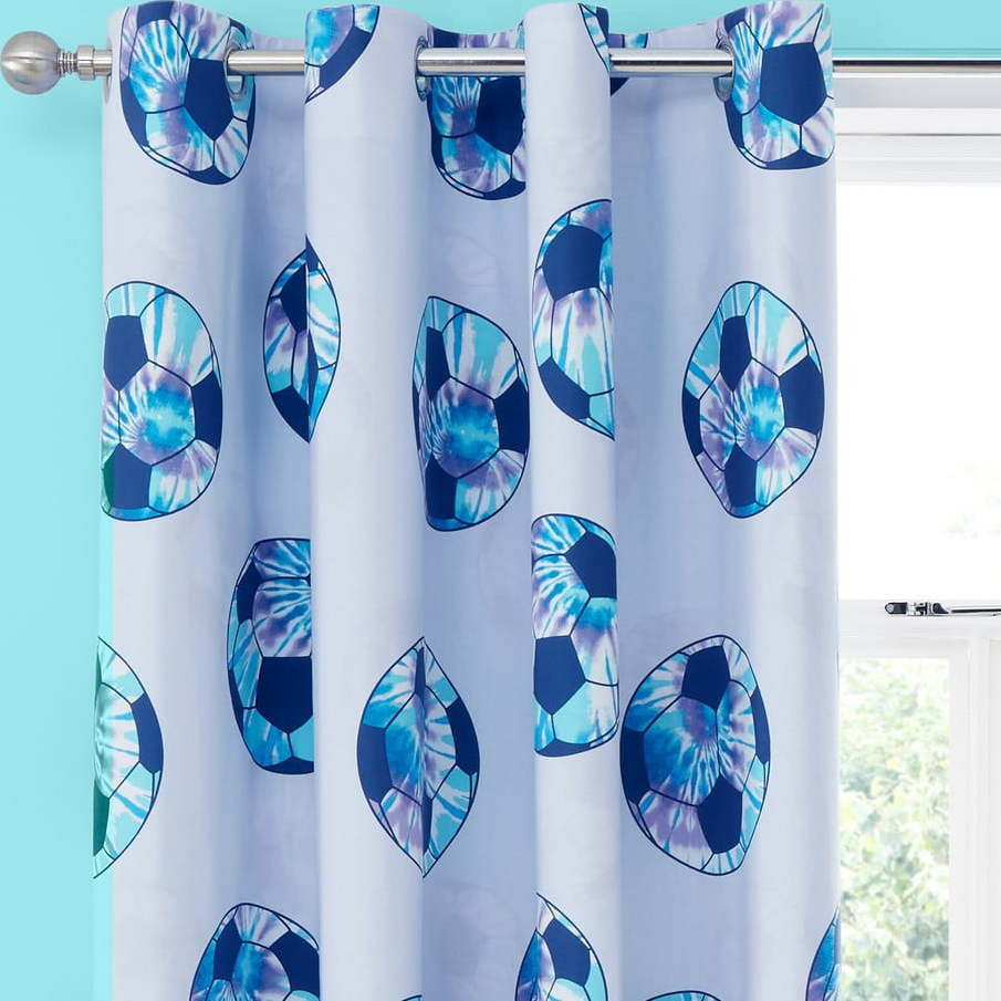 Dětský závěs 2 ks 168x183 cm Tie Dye Football – Catherine Lansfield