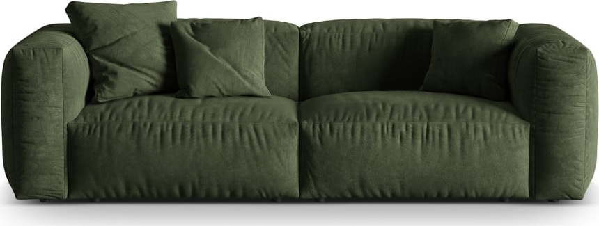 Zelená modulární pohovka z textilie bouclé 240 cm Martina – Micadoni Home