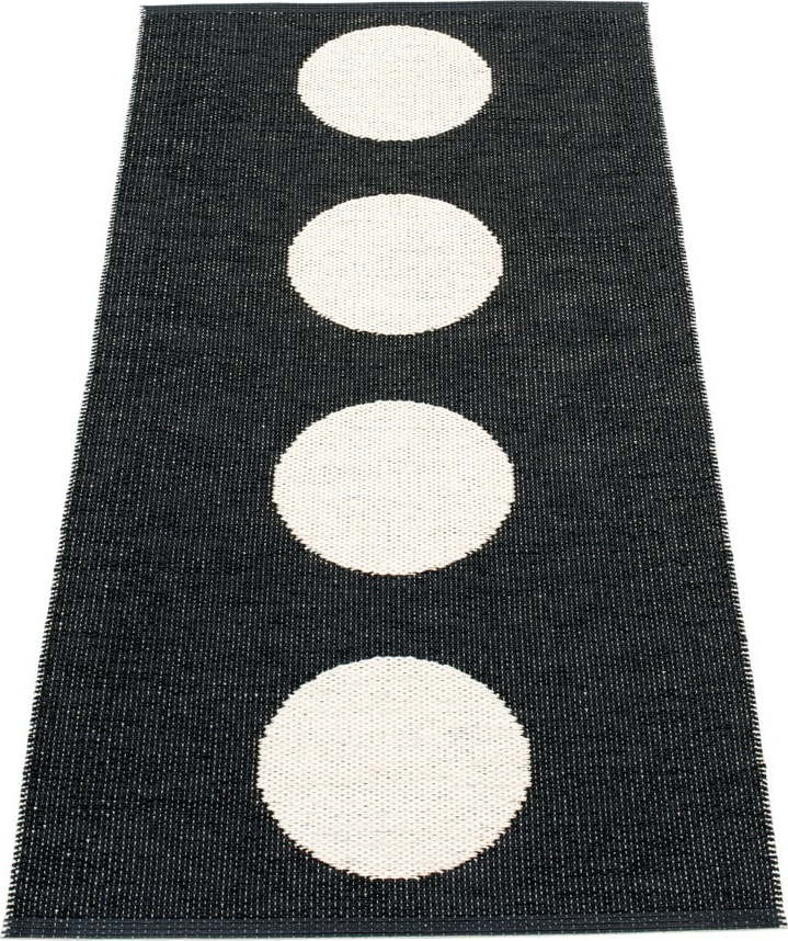 Černo-bílý vnitřní a venkovní běhoun 70x150 cm Vera Black – Pappelina