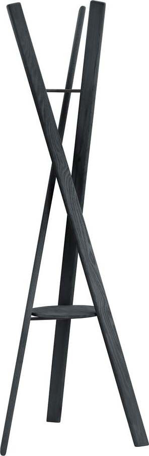 Černý věšák z dubového dřeva 62x176 cm Rakku – Blomus