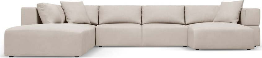 Béžová rohová pohovka do 