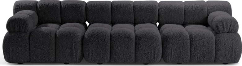 Antracitová modulární pohovka z textilie bouclé 282 cm Bellis – Micadoni Home