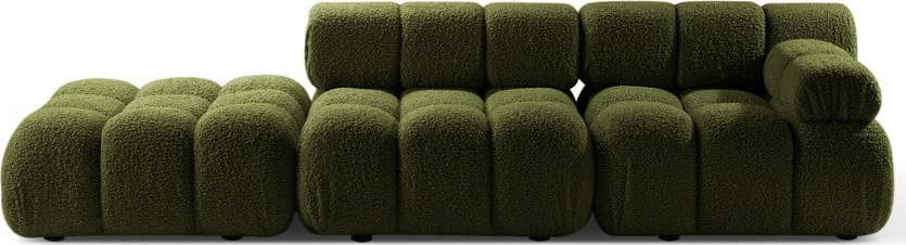 Zelená modulární pohovka z textilie bouclé 288 cm Bellis – Micadoni