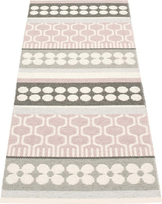 Světle růžovo-šedý vnitřní a venkovní běhoun 70x180 cm Asta Pale Rose – Pappelina