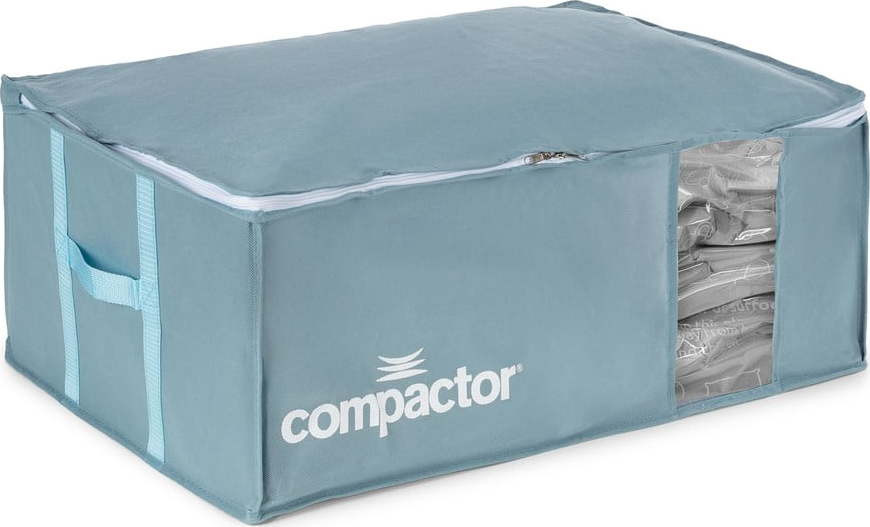 Vakuový plastový úložný box na oblečení 65x45x27 cm Blue Edition – Compactor