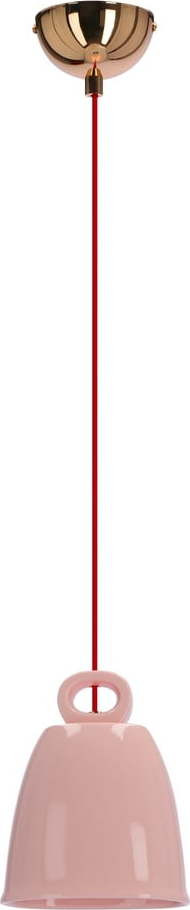 Růžové závěsné svítidlo s keramickým stínidlem Sewilla – Candellux Lighting