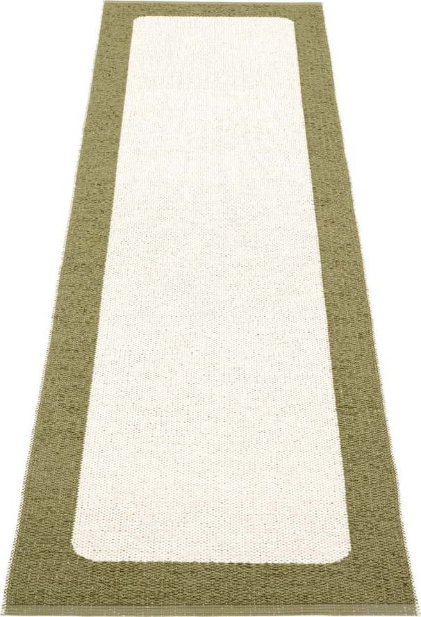 Zeleno-krémový vnitřní a venkovní běhoun 70x240 cm Ilda Pine – Pappelina