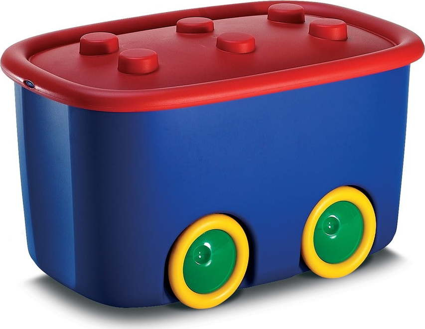 Modrý plastový dětský úložný box 58x39x32 cm Funny Box – KIS