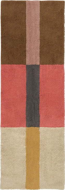 Ručně tkaný vlněný běhoun 80x230 cm Chroma Spiced Coral – Lorena Canals