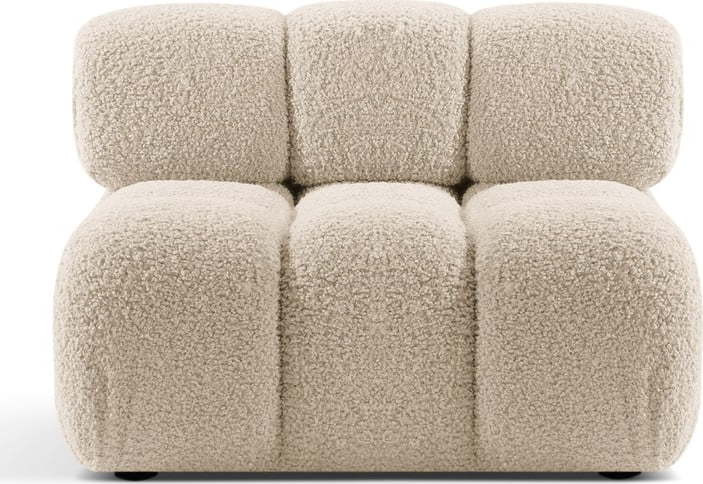 Béžový modul pohovky z textilie bouclé (středový díl) Bellis – Micadoni Home