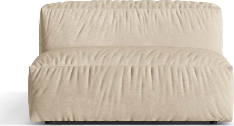 Béžovokrémový modul pohovky z textilie bouclé (středový díl) Martina – Micadoni Home