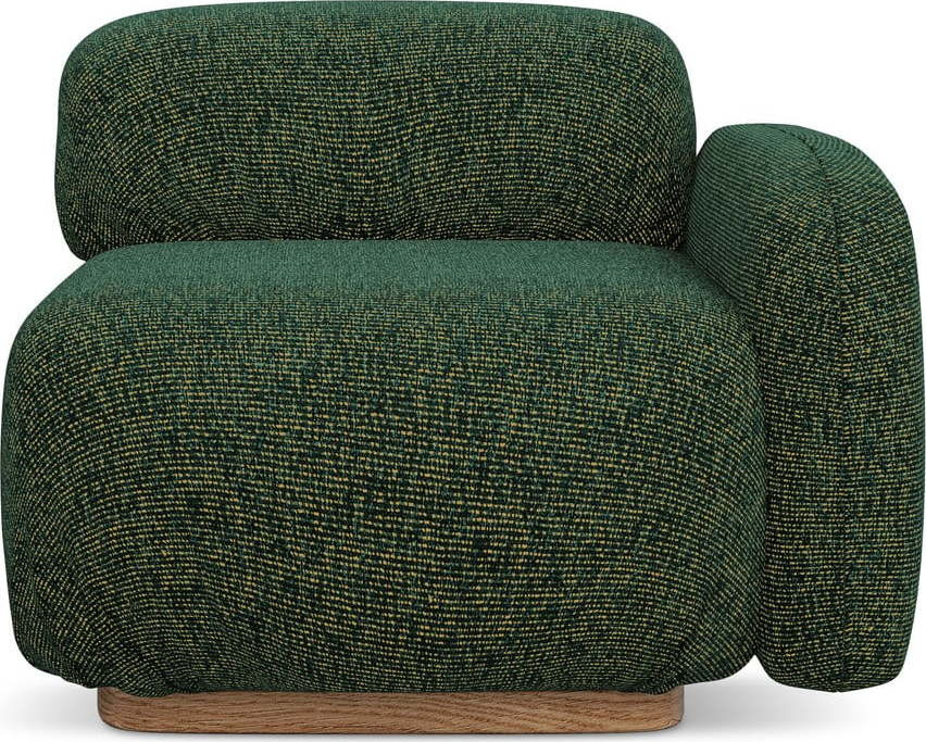 Tmavě zelený modul pohovky (pravý roh) Ailani – Makamii