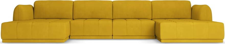 Žlutá rohová pohovka Hoku – Makamii