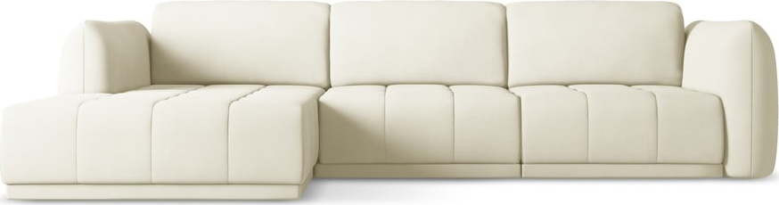 Bílá rohová pohovka (levý roh) Hoku – Makamii