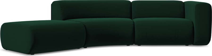 Tmavě zelená sametová lenoška (levý roh) Ekahi – Makamii