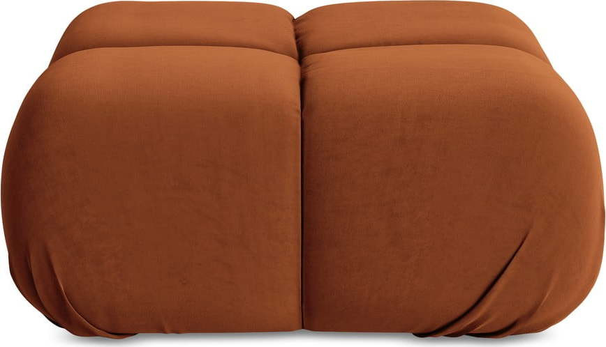 Oranžová sametová modulární podnožka Lokua – Makamii