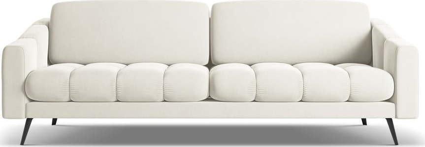 Bílá sametová pohovka 238 cm Nalu – Makamii