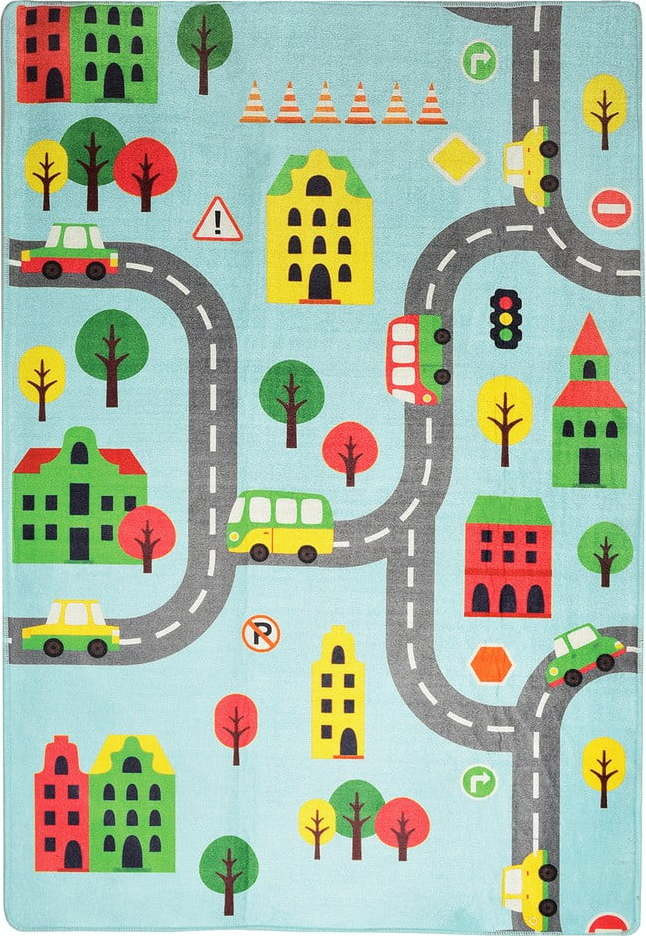 Dětský protiskluzový koberec Conceptum Hypnose Road, 140 x 190 cm