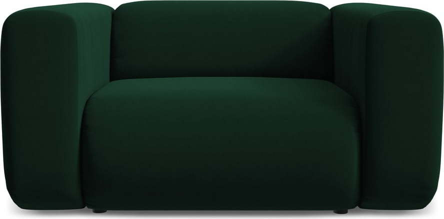 Tmavě zelené sametové křeslo Ekahi – Makamii