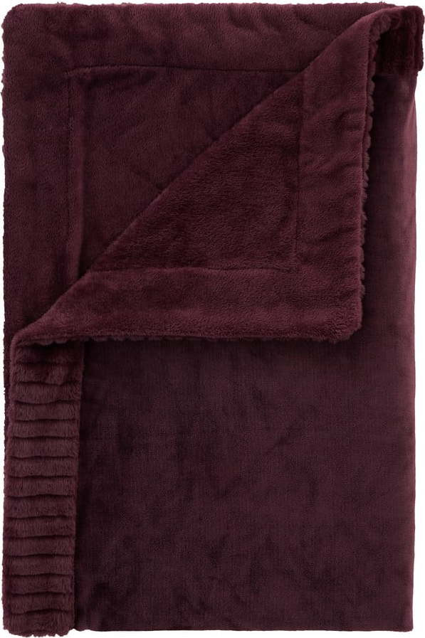 Tmavě fialová deka z mikroplyše 150x200 cm Velvet and Faux Fur – Catherine Lansfield