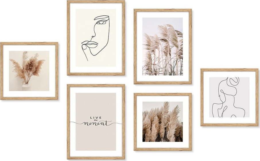 Obrazy v sadě 6 ks 32x32 cm – knor