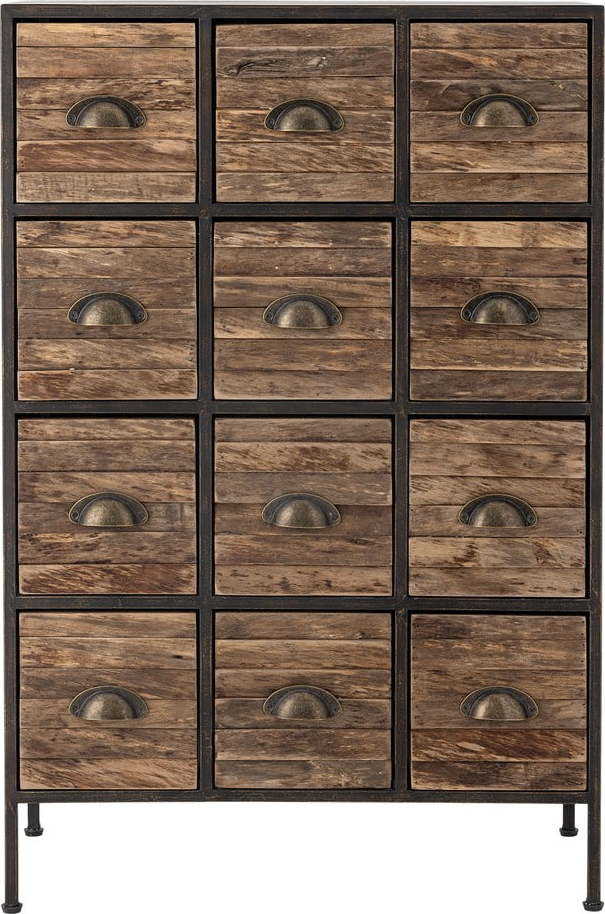 Černo-hnědá kovová komoda 60,5x92x33,5 cm Matteo – Bloomingville